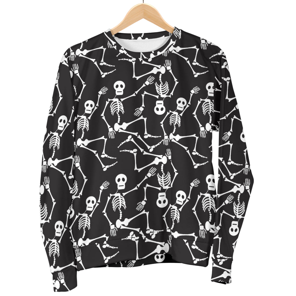 Skeleton Themed Print Women Long Sleeve Sweatshirt