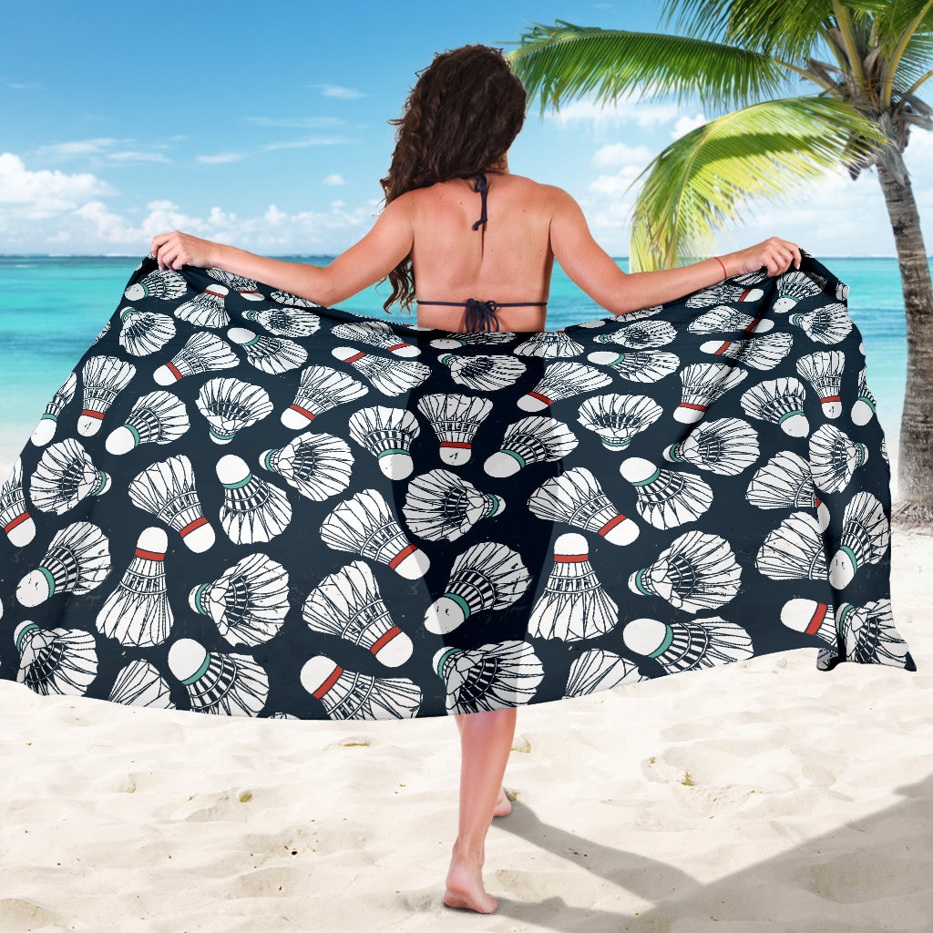Badminton Ball Pattern Print Design 01 Sarong Pareo Wrap
