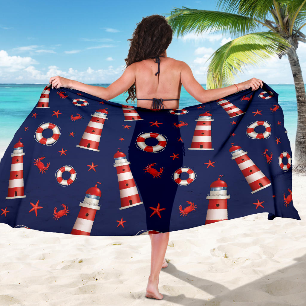 Nautical Pattern Print Design A03 Sarong Pareo Wrap