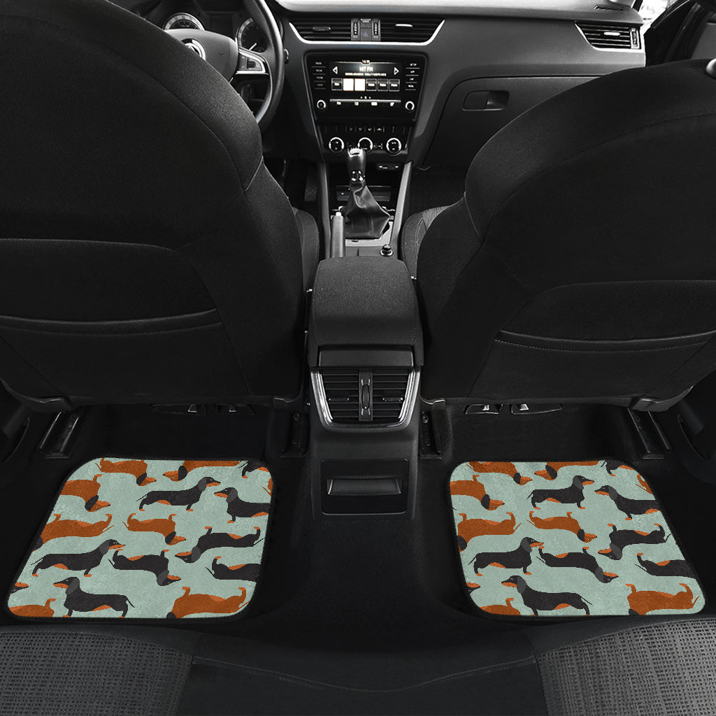 Dachshund Cute Print Pattern Car Floor Mats Front Back