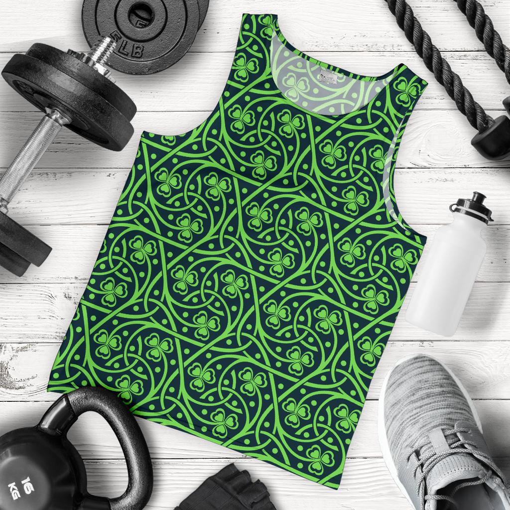 Shamrock Themed Print Men Tank Top