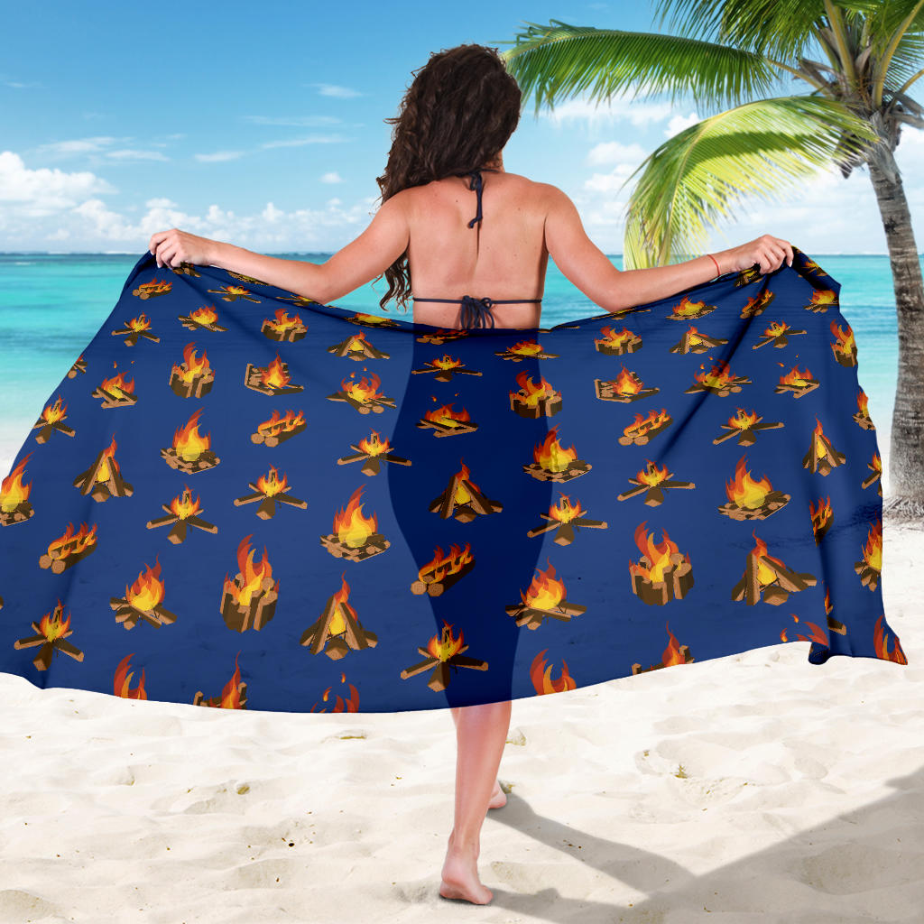 Campfire Pattern Print Design 03 Sarong Pareo Wrap
