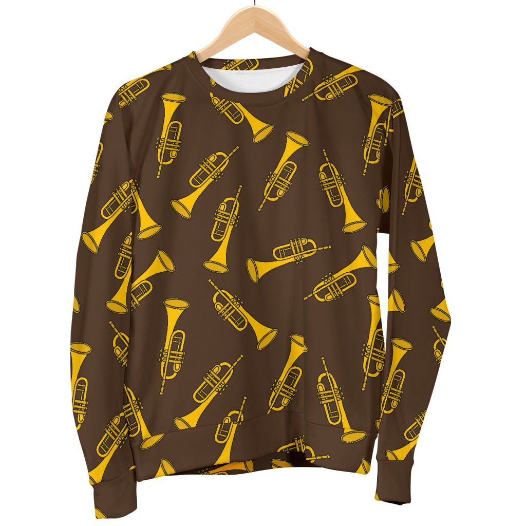 Trumpet Pattern Design Print Women Long Sleeve Sweatshirt