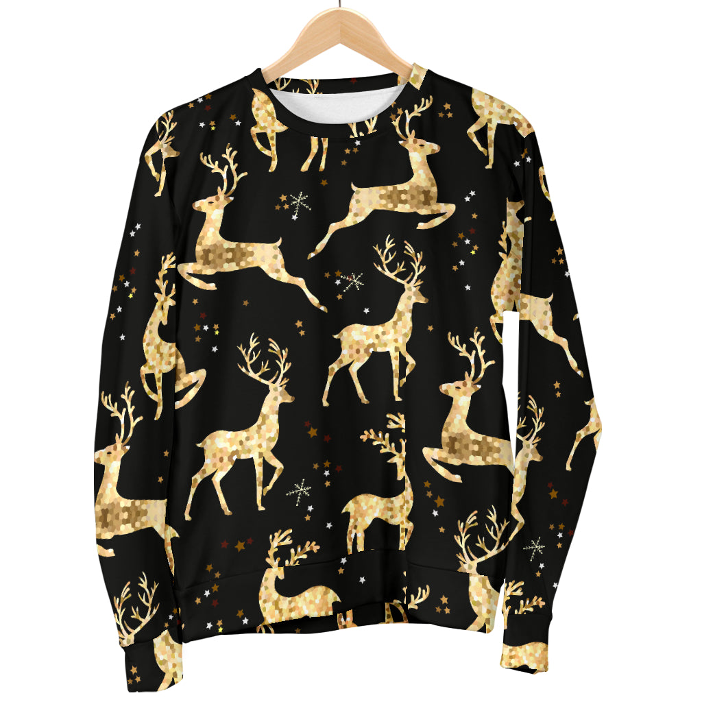Deer Gold Pattern Men Long Sleeve Sweatshirt