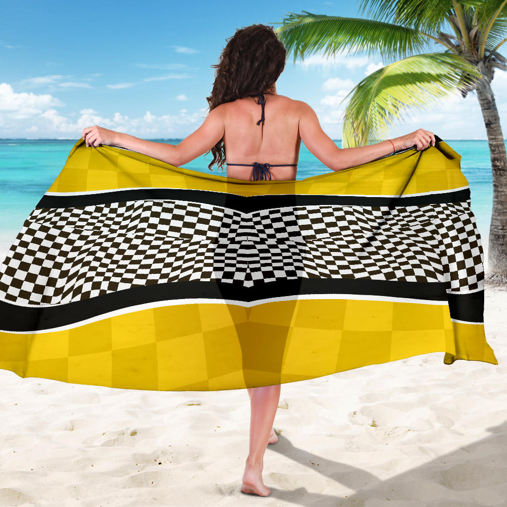 Checkered Pattern Print Design 02 Sarong Pareo Wrap