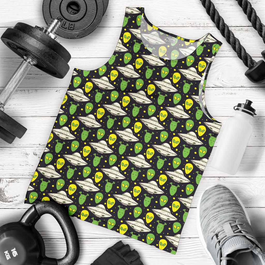 Alien UFO Pattern Men Tank Top