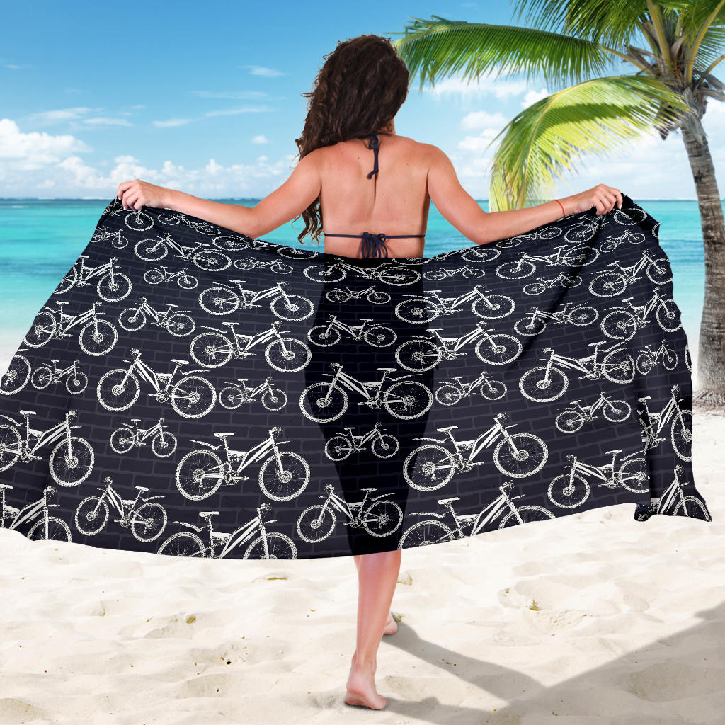 Mountain bike Pattern Print Design 02 Sarong Pareo Wrap