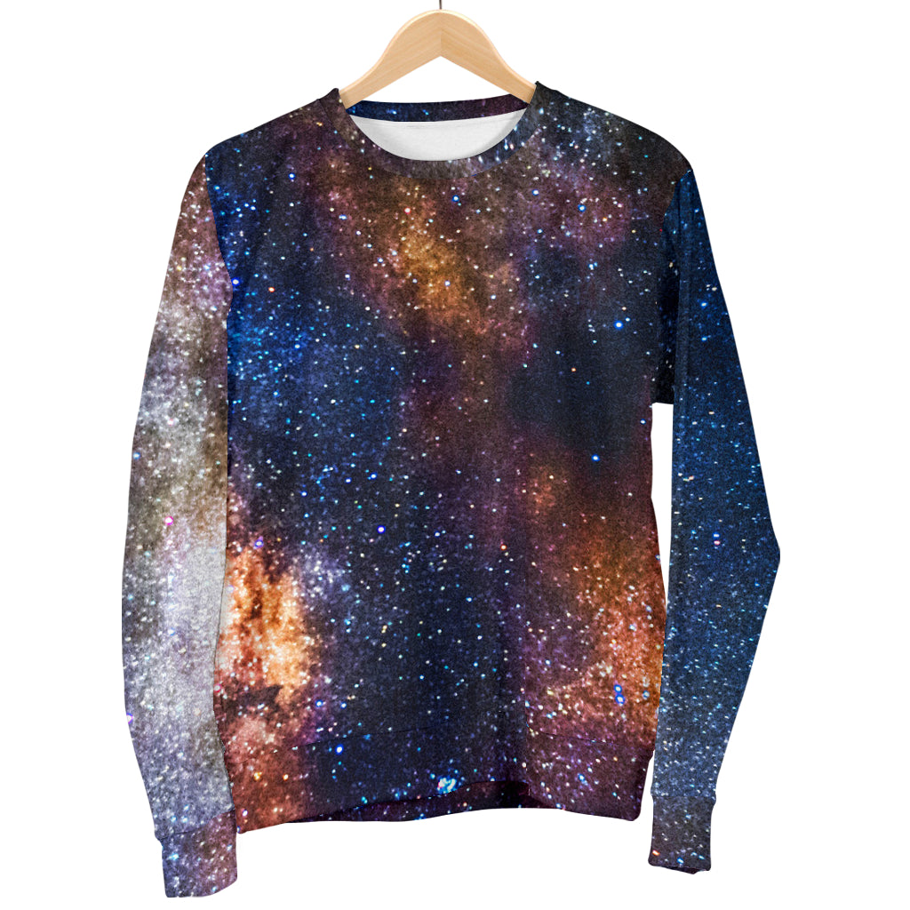 Celestial Milky way Galaxy Men Long Sleeve Sweatshirt