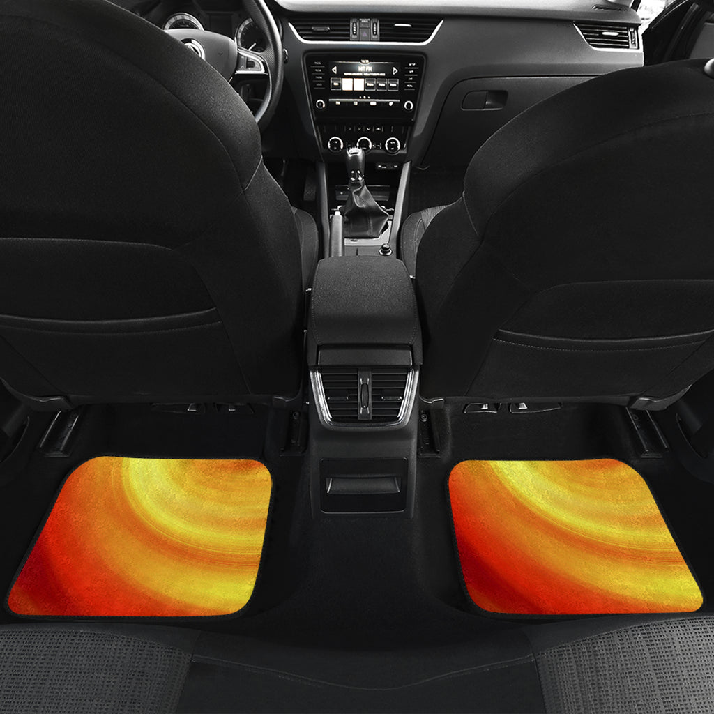 Vortex Twist Swirl Flame Themed Car Floor Mats Front Back