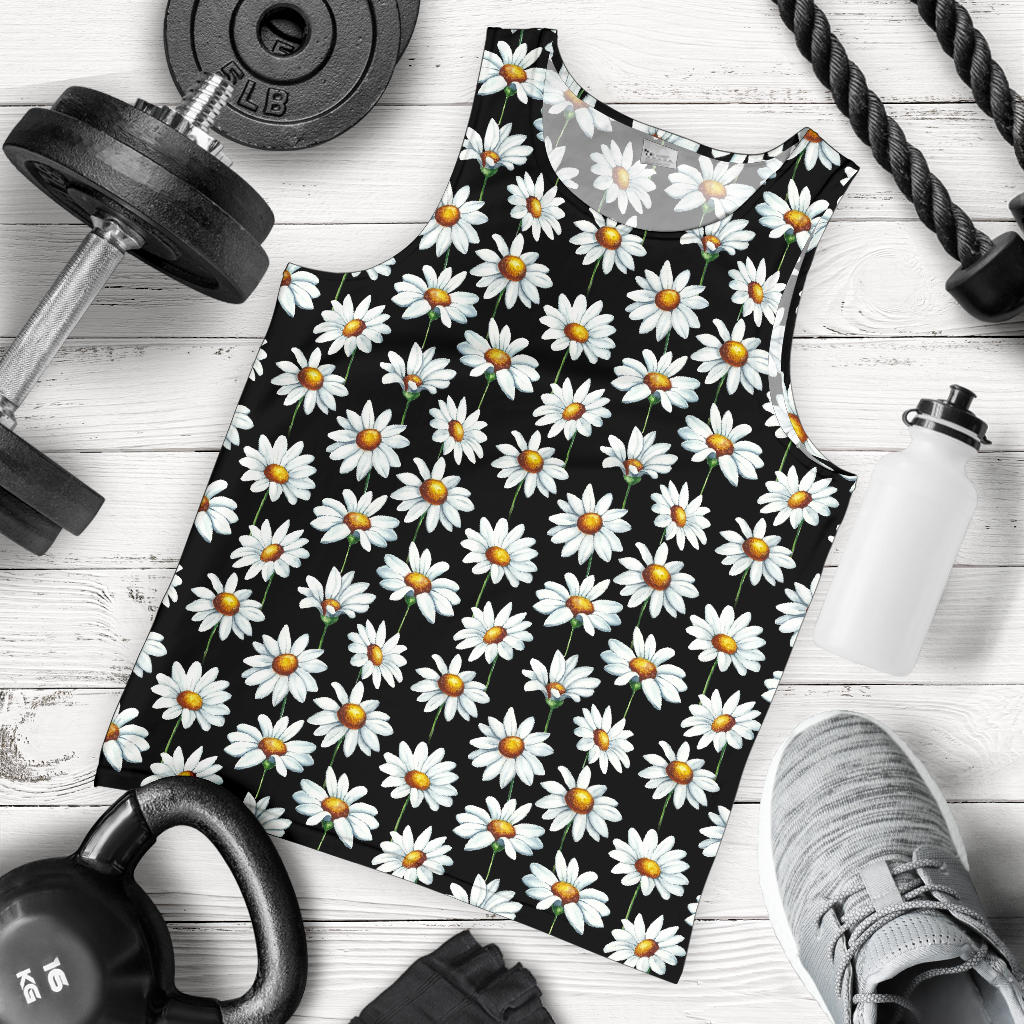 Daisy Print Pattern Men Tank Top