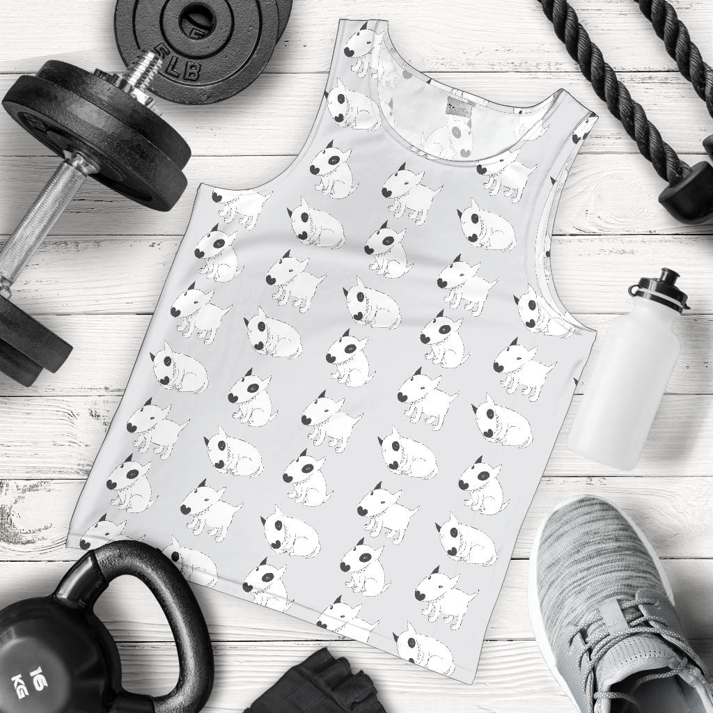 Bull Terrier hand draw Print Pattern Men Tank Top