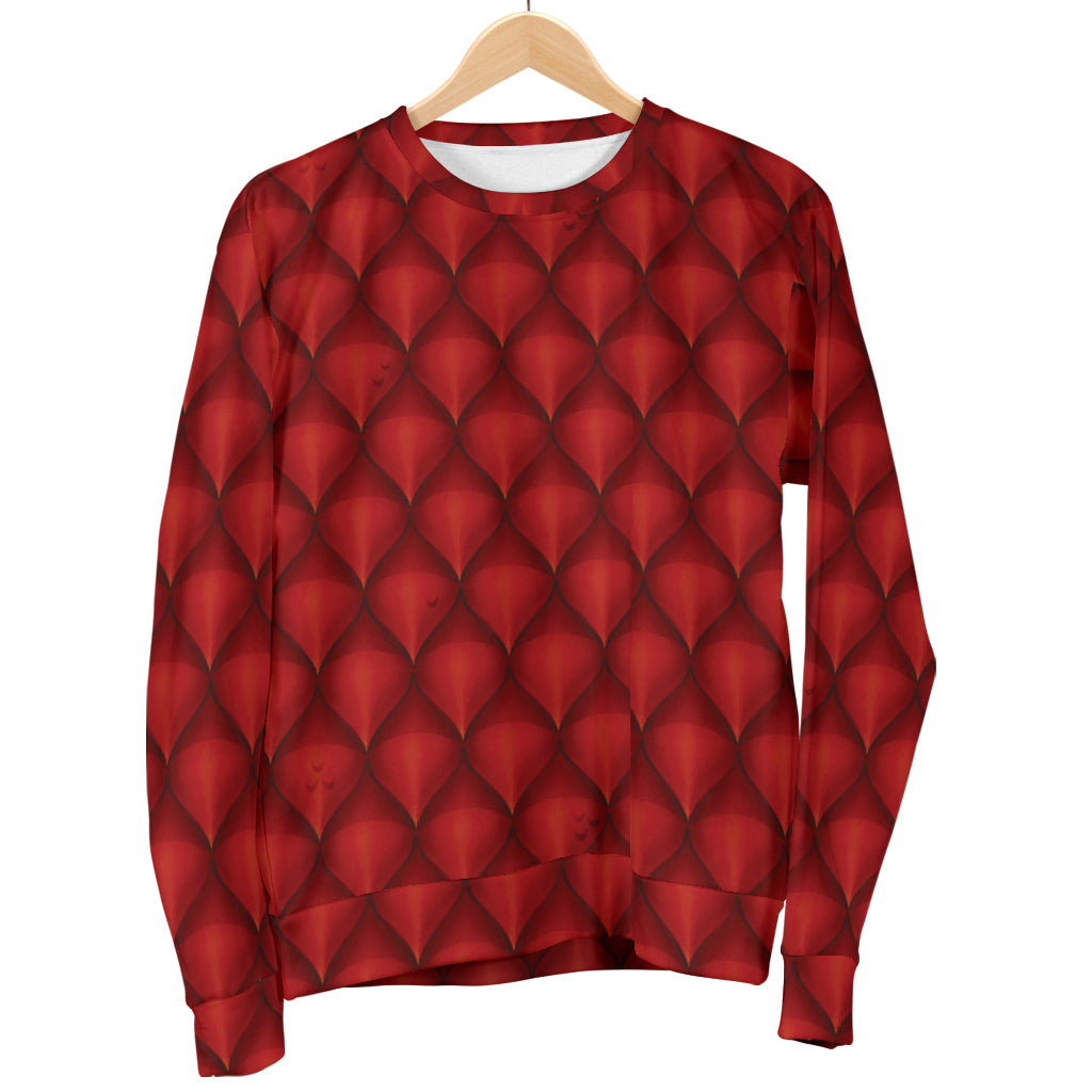 Dragons Red Skin Texture Men Long Sleeve Sweatshirt