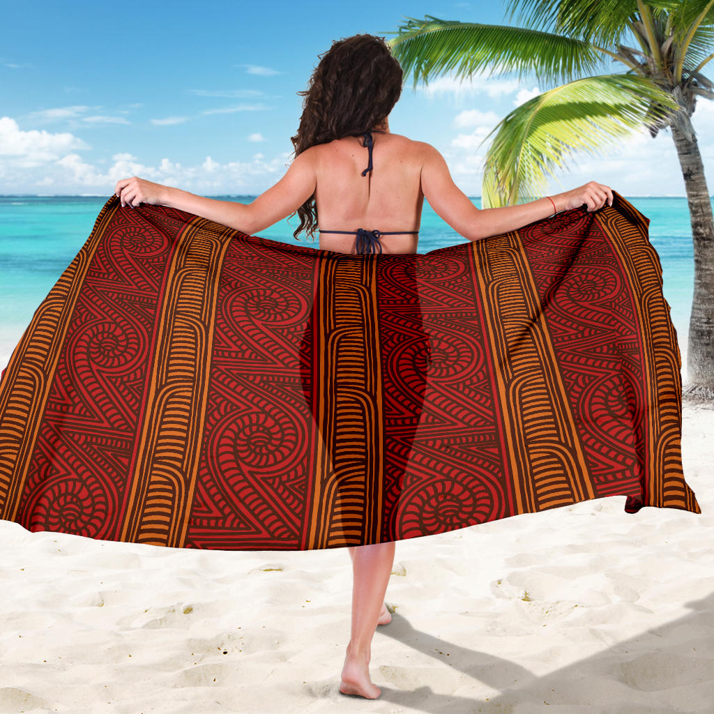 Maori Pattern Print Design 05 Sarong Pareo Wrap