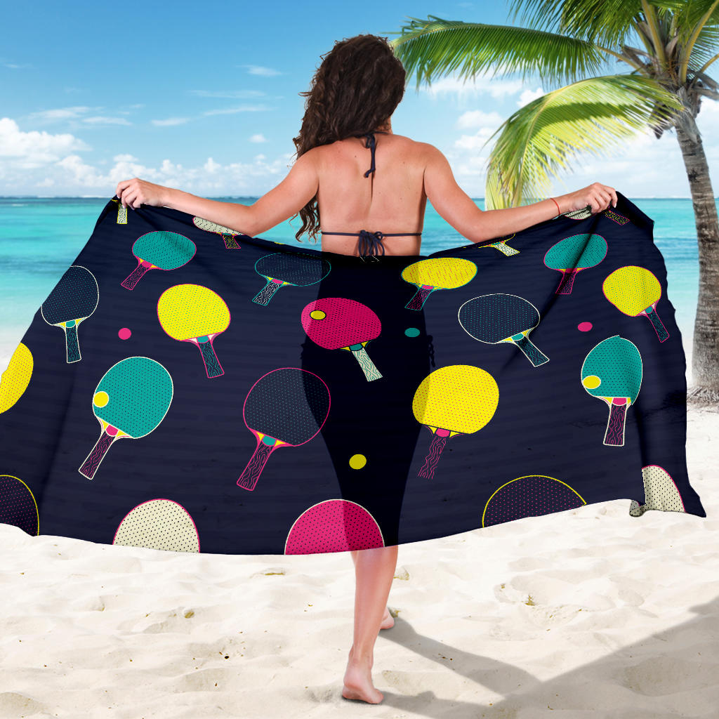 Ping Pong Pattern Print Design A04 Sarong Pareo Wrap