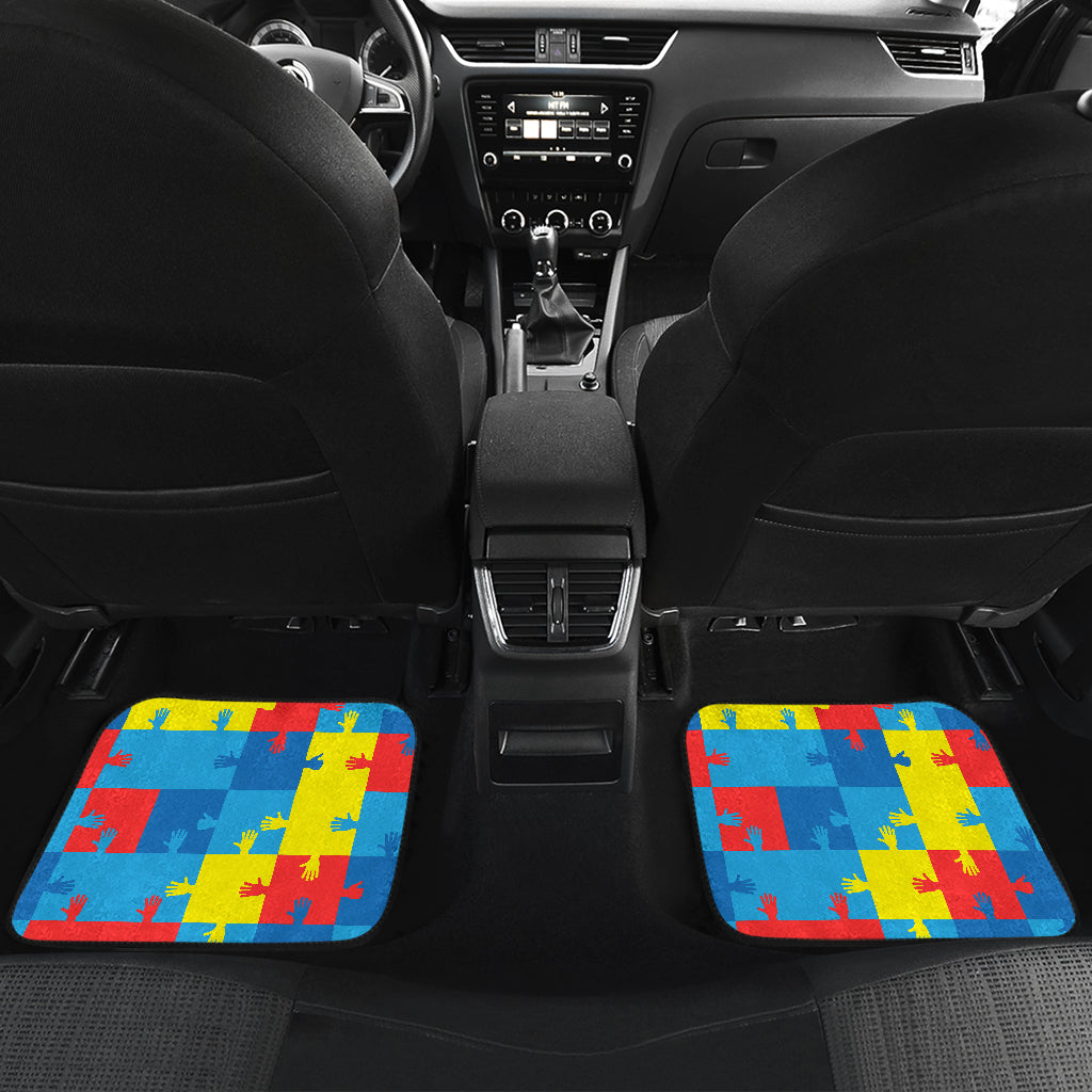 Autism Awareness Design Themed Print Car Floor Mats Front Back
