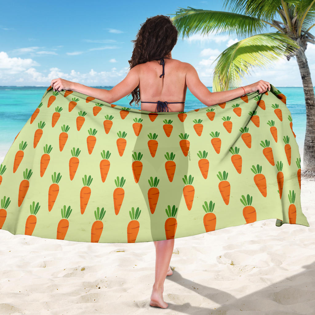 Carrot Pattern Print Design 02 Sarong Pareo Wrap