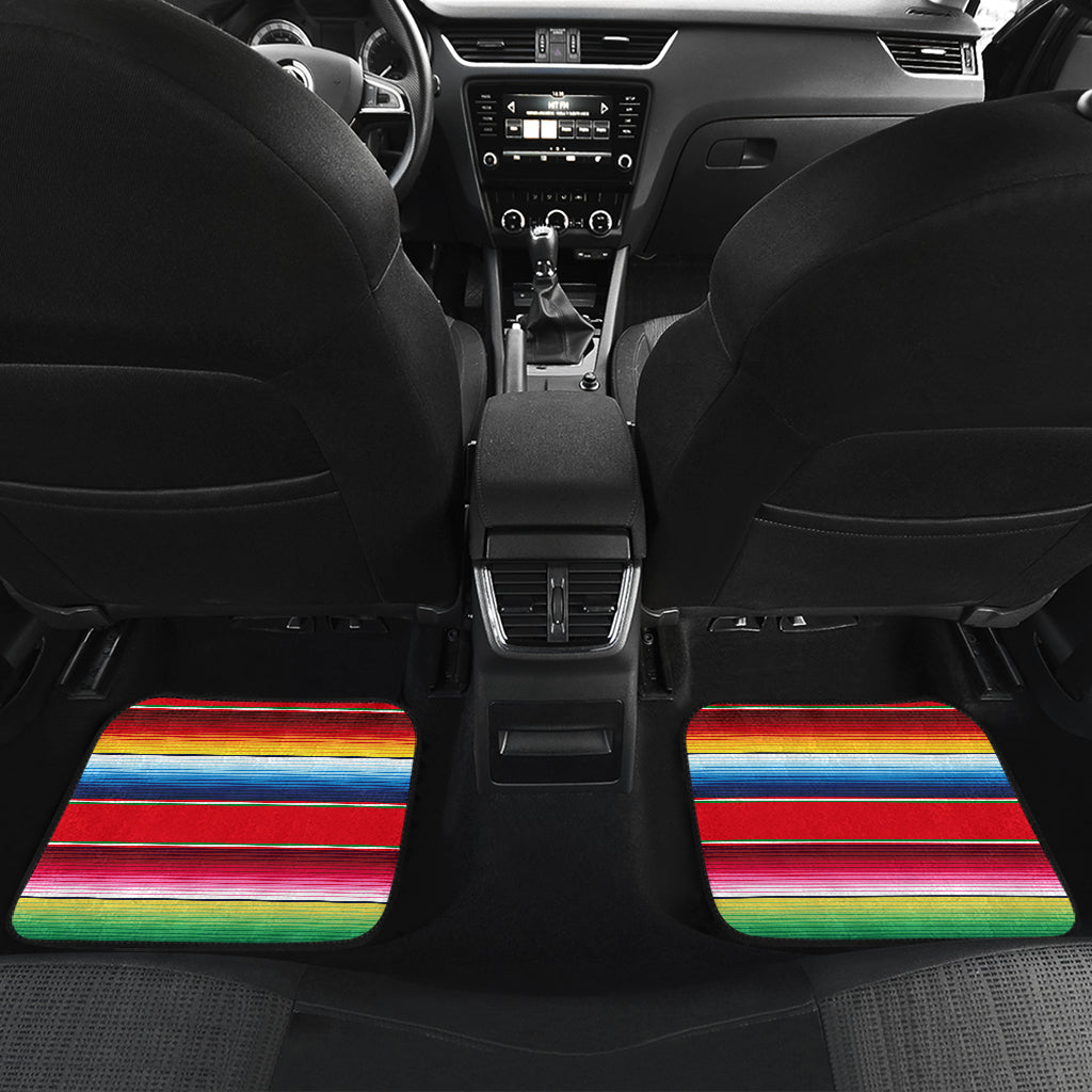 Serape Pattern Car Floor Mats Front Back