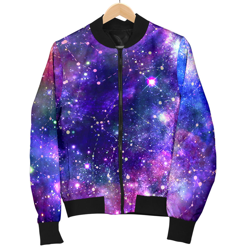 Galaxy Night Stardust Space Print  Men Bomber Jacket