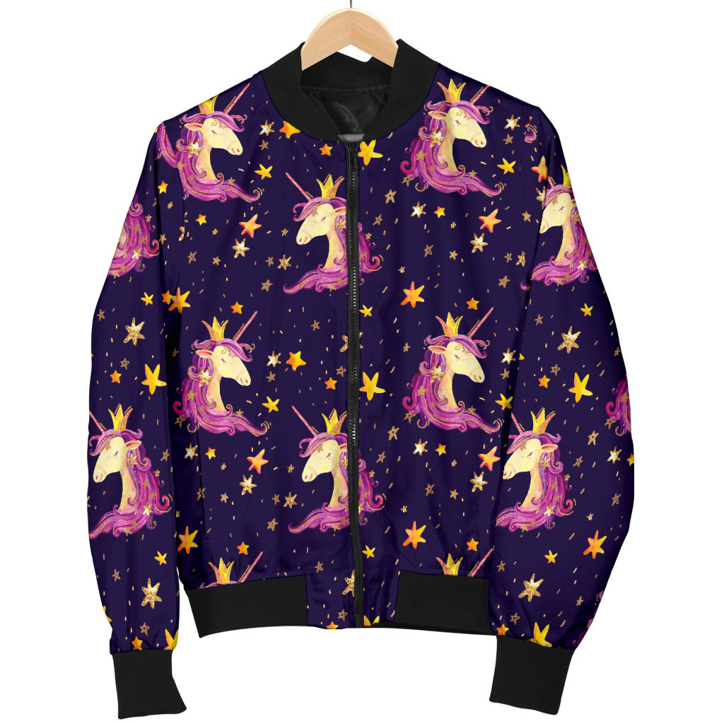 Unicorn Princess Star Sparkle Men Bomber Jacket