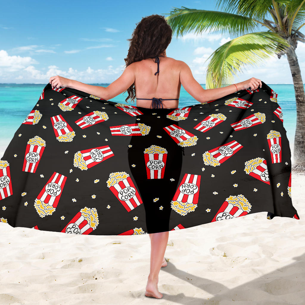 Popcorn Pattern Print Design A01 Sarong Pareo Wrap