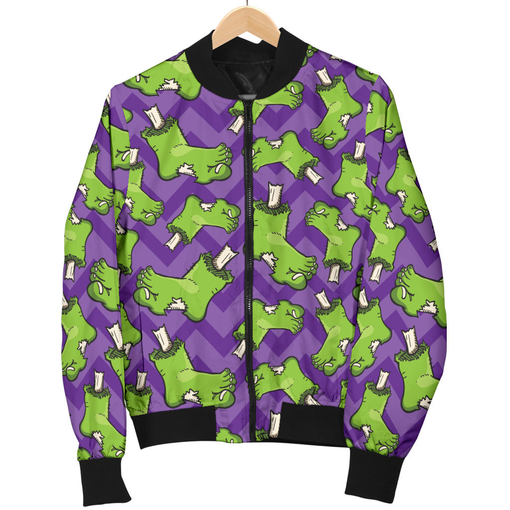 Zombie Foot Design Pattern Print Men Bomber Jacket