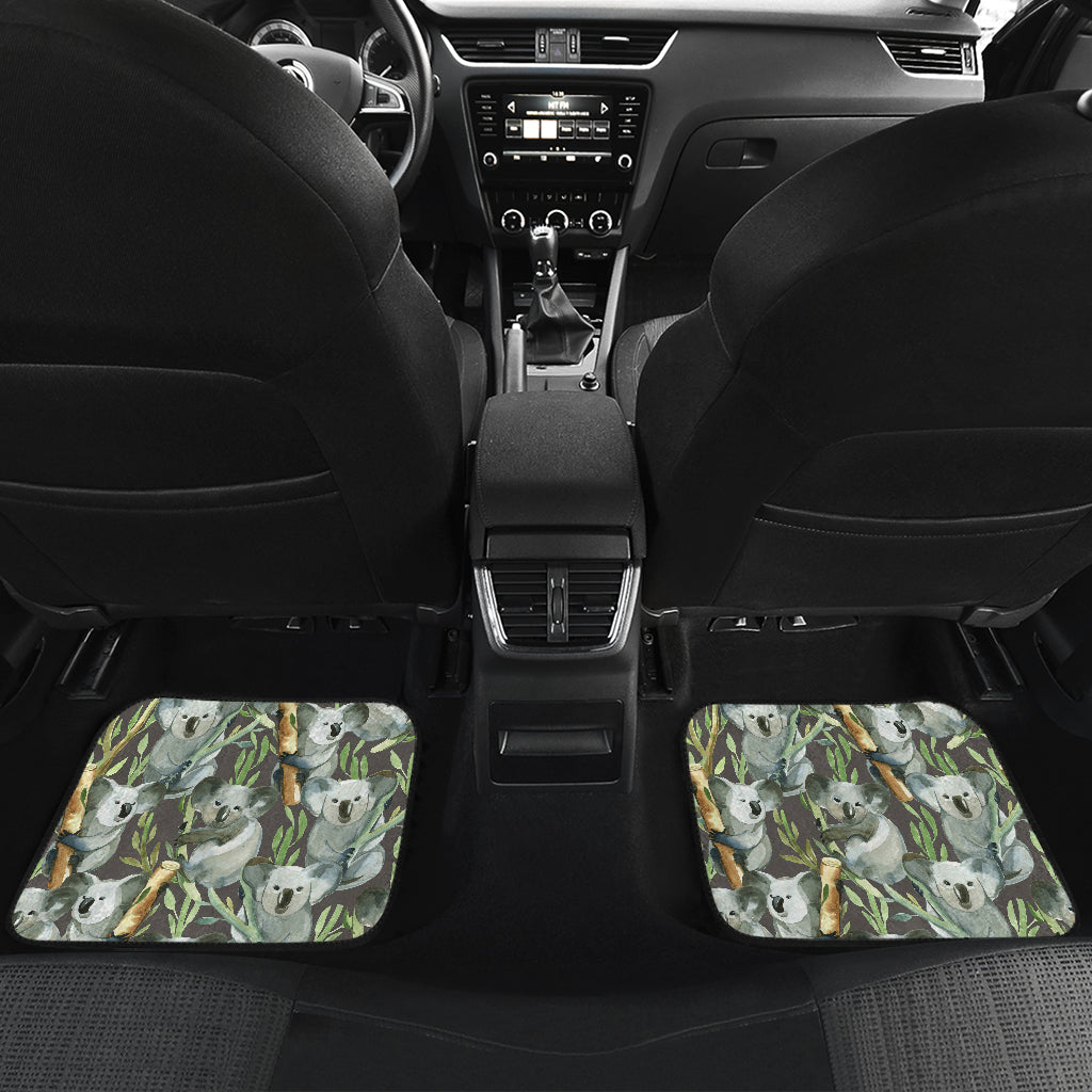 Koala Pattern Design Print Car Floor Mats Front Back