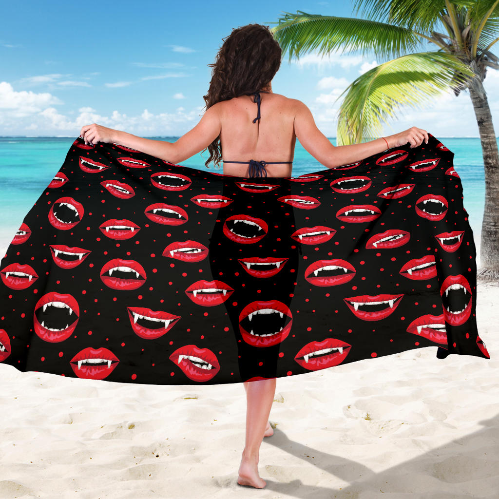 Halloween Pattern Print Design 01 Sarong Pareo Wrap
