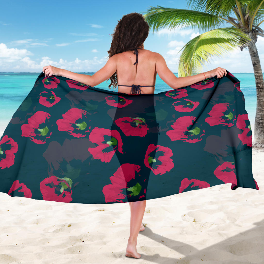 Morning Glory Pattern Print Design 01 Sarong Pareo Wrap
