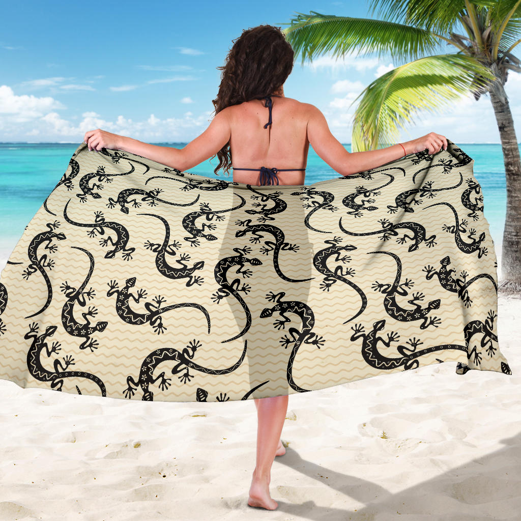 lizard Pattern Print Design 02 Sarong Pareo Wrap