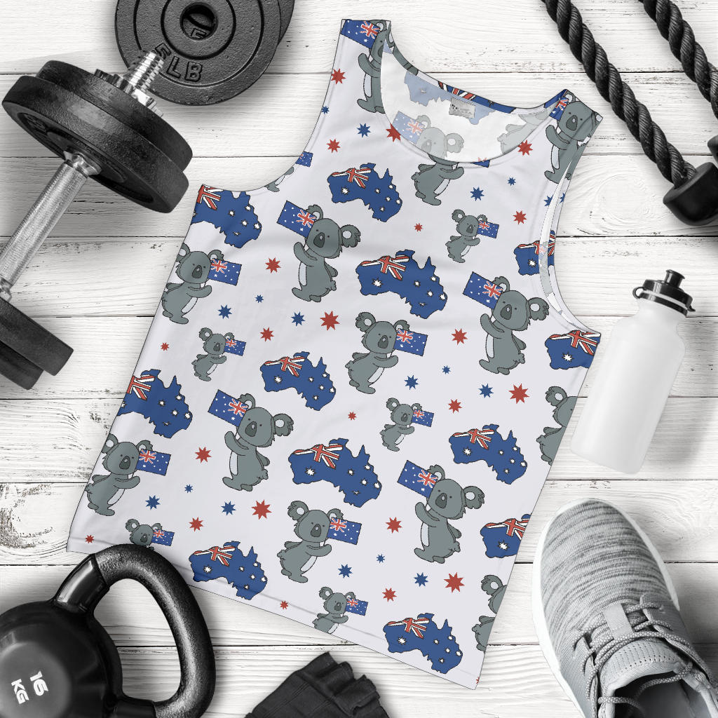Koala Australia Day Themed Design Men Tank Top