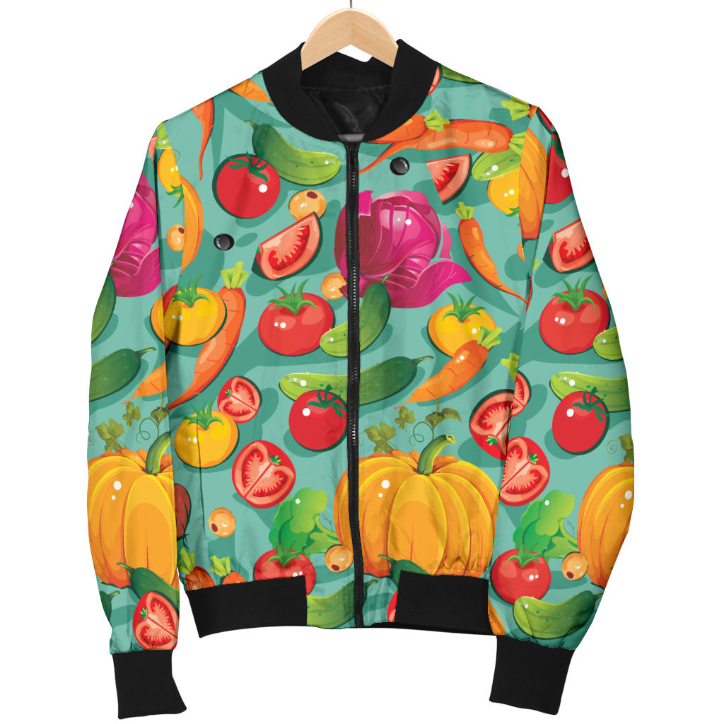 Vegan Colorful Themed Design Print Men Bomber Jacket