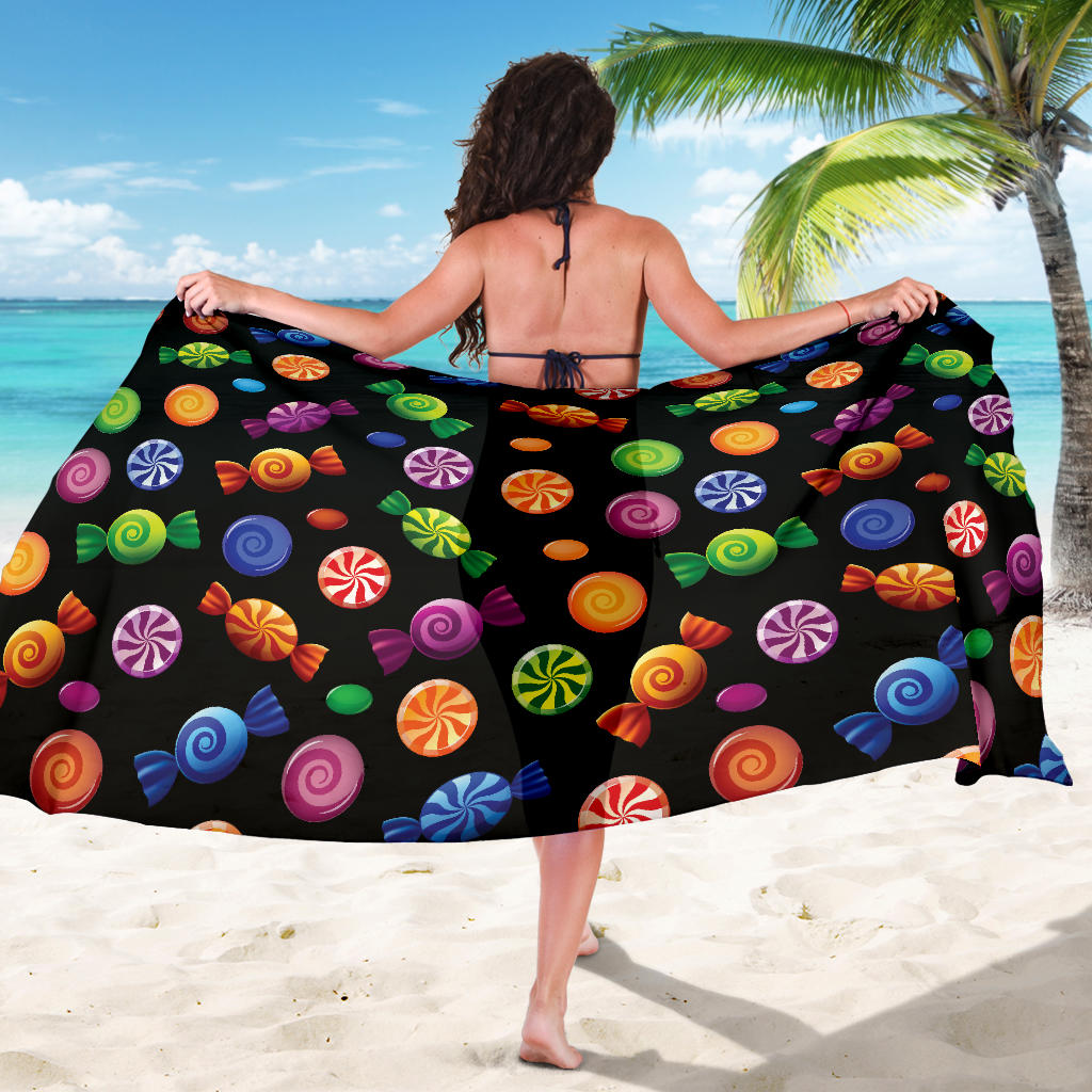 Candy Pattern Print Design 01 Sarong Pareo Wrap
