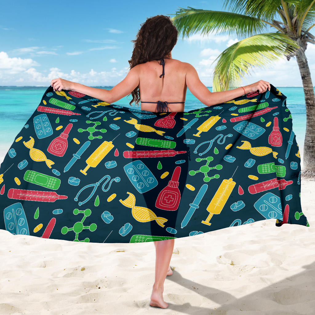 Phlebotomist Pattern Print Design A03 Sarong Pareo Wrap