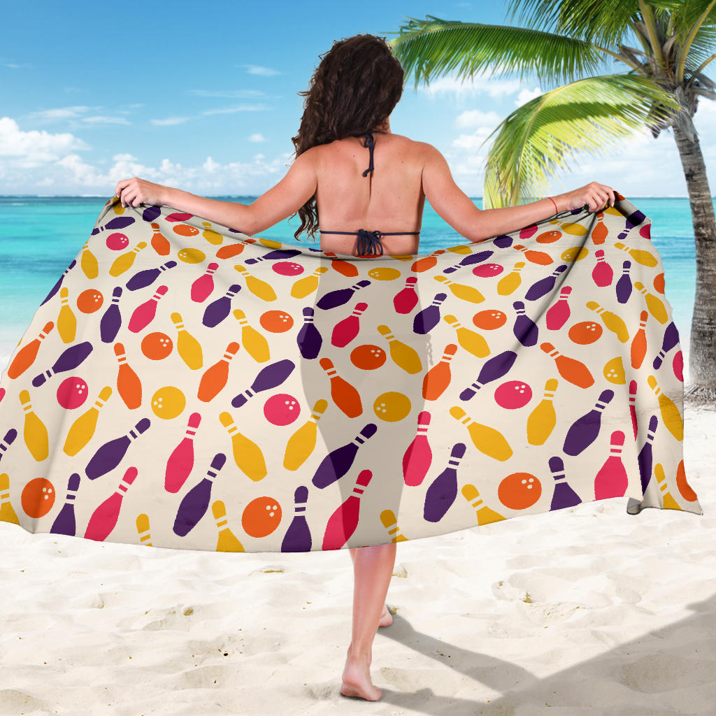 Bowling Pattern Print Design 06 Sarong Pareo Wrap