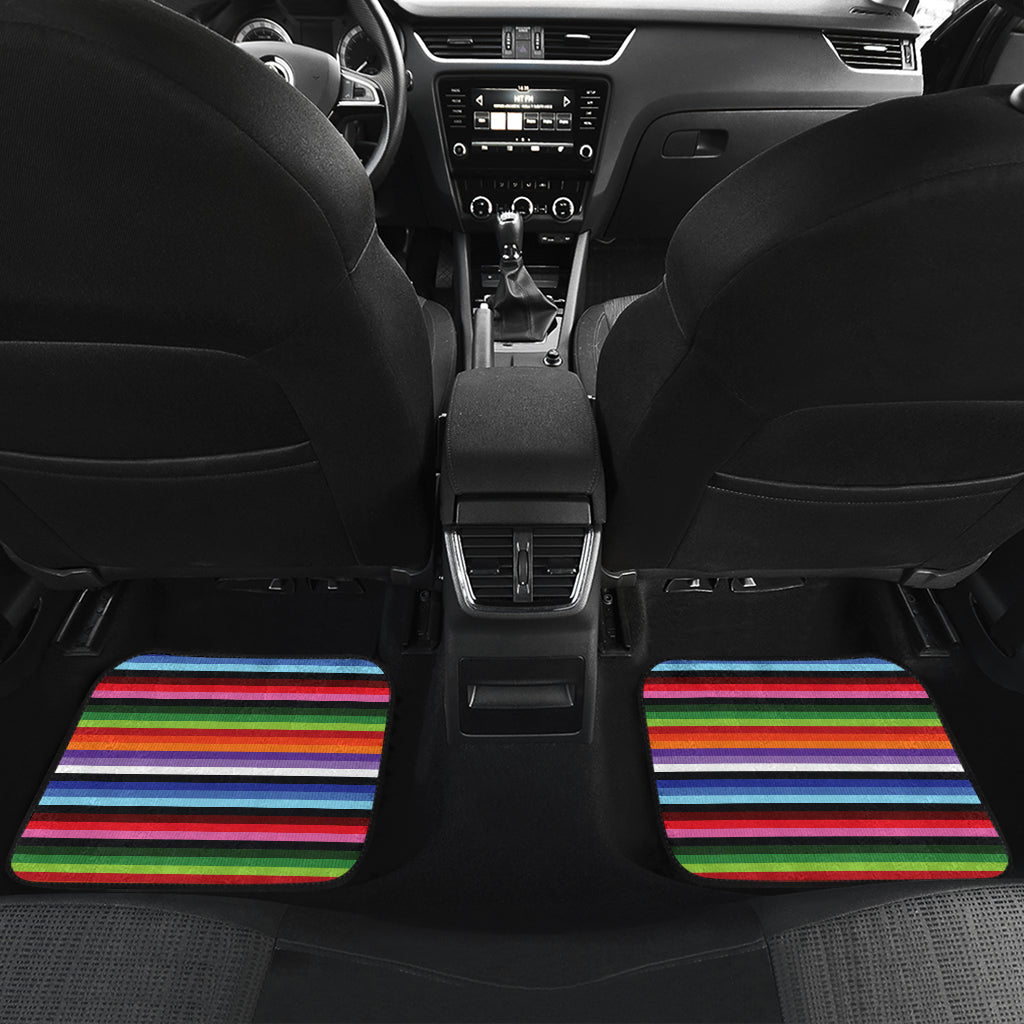 Serape Design Car Floor Mats Front Back