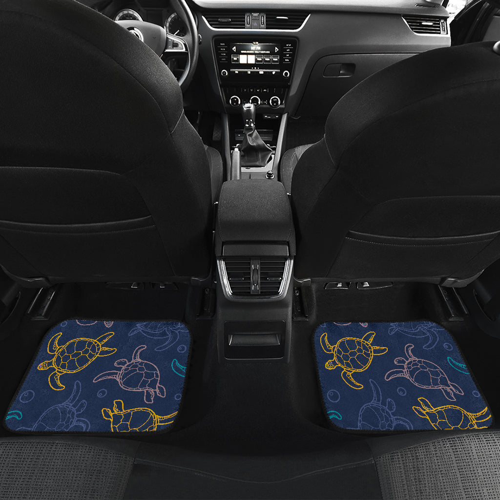 Sea Turtle Baby Print Car Floor Mats Front Back