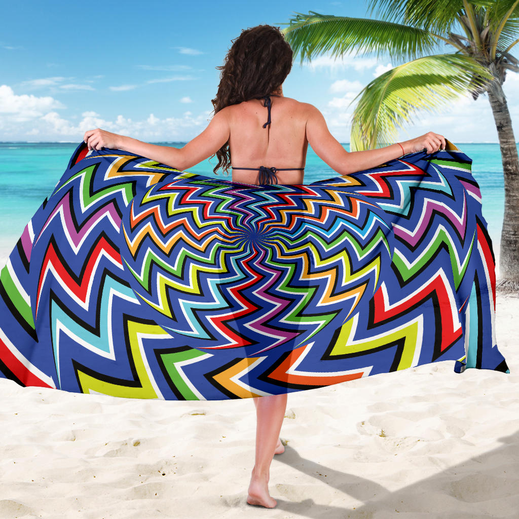 Optical illusion Pattern Print Design A02 Sarong Pareo Wrap