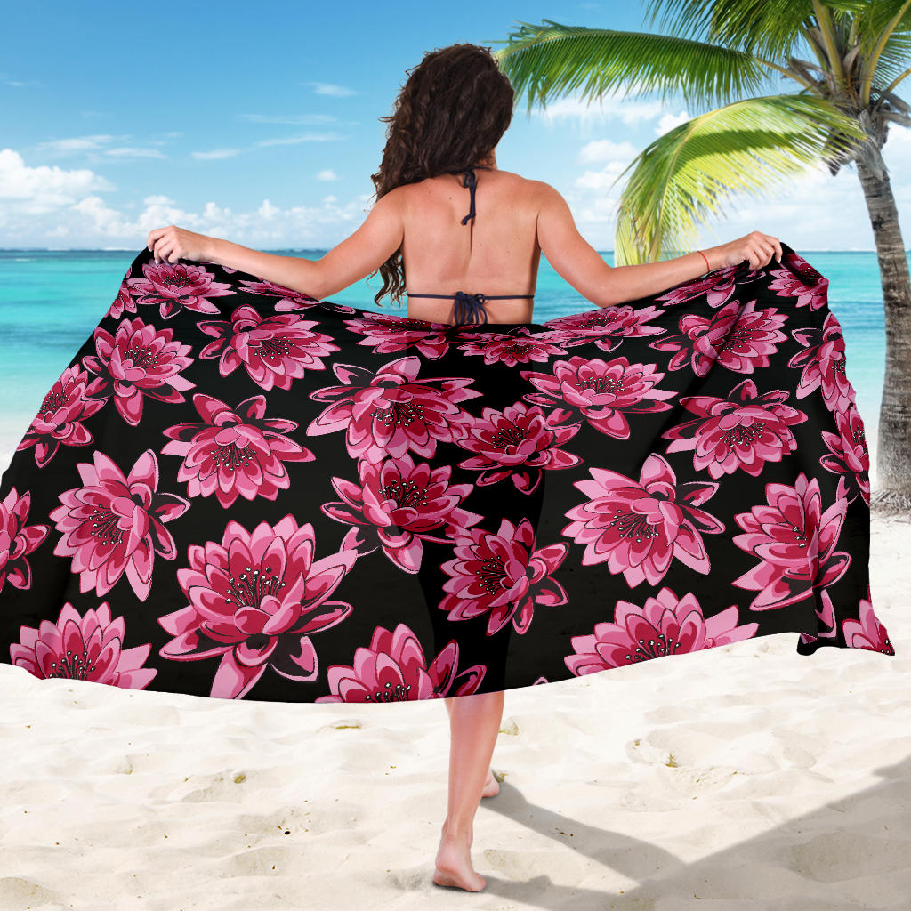 Lotus Pattern Print Design 03 Sarong Pareo Wrap