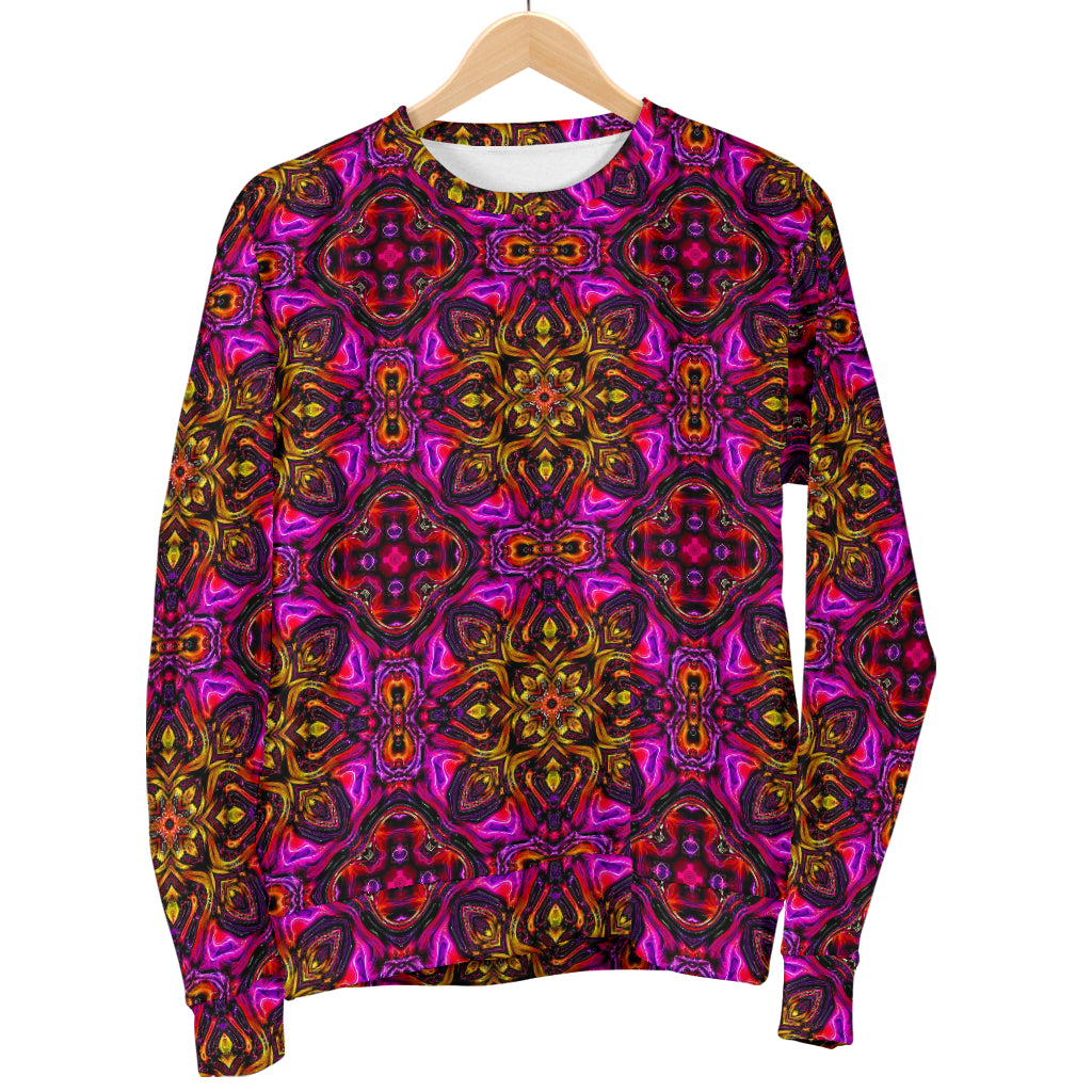 kaleidoscope Abstract Print Design Women Long Sleeve Sweatshirt