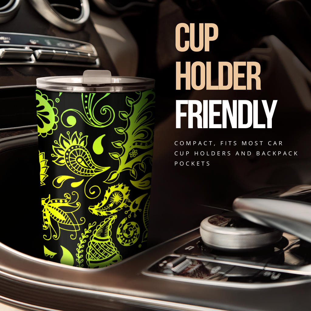 Paisley Green Design Print Tumbler