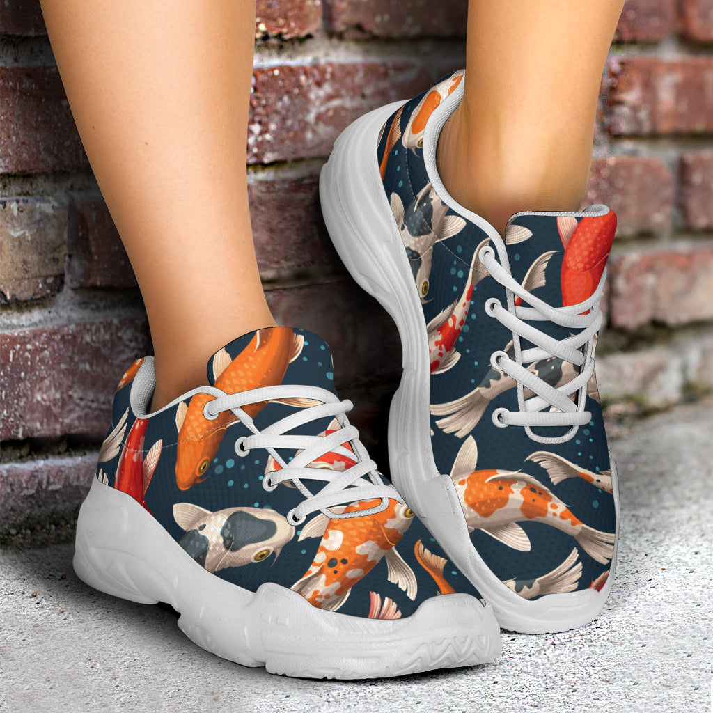 Koi Carp Cute Design Themed Print Chunky Sneakers