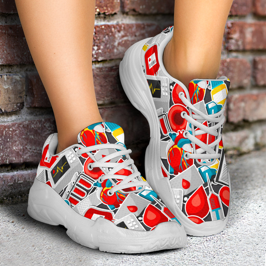 Phlebotomist Medical Themed Chunky Sneakers