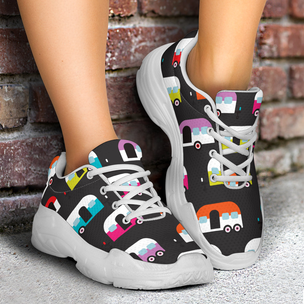 Camper Caravan Pattern Chunky Sneakers