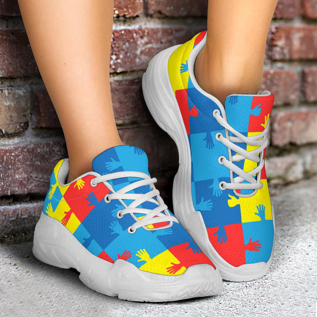 Autism Awareness Design Themed Print Chunky Sneakers