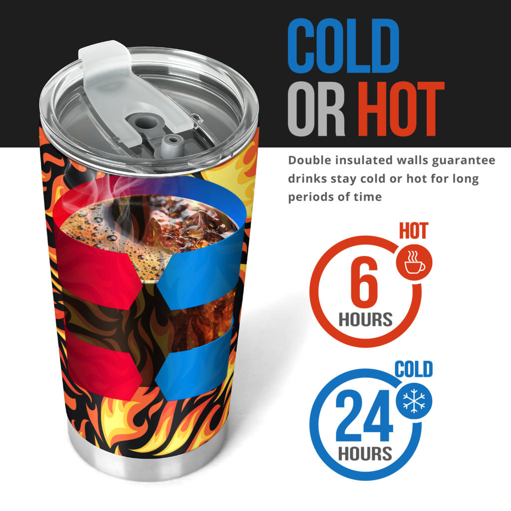 Flame Fire Design Pattern Tumbler