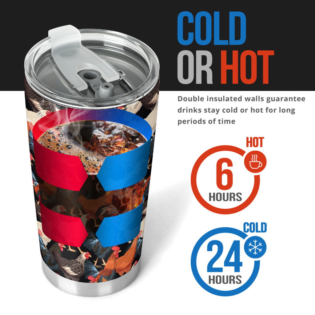 Chicken Print Pattern Tumbler