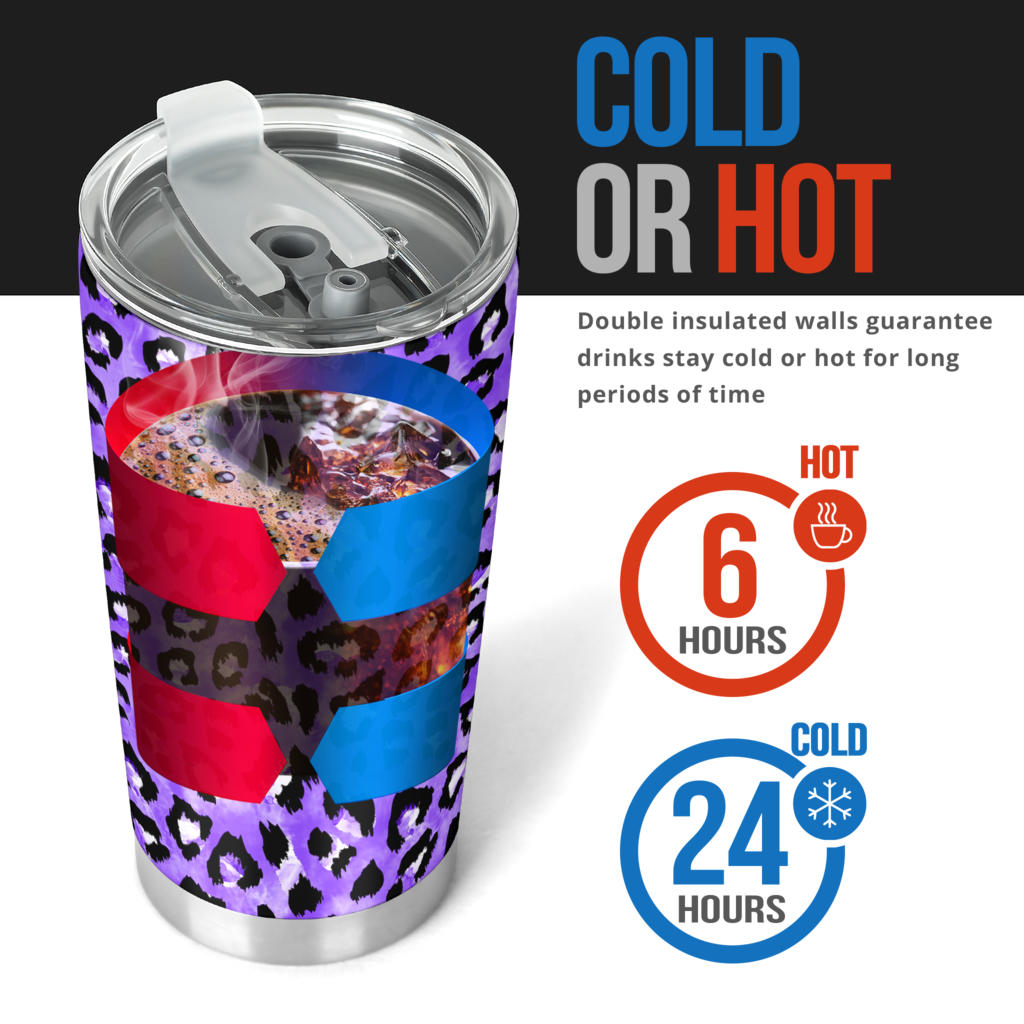 Leopard Purple Skin Print Tumbler
