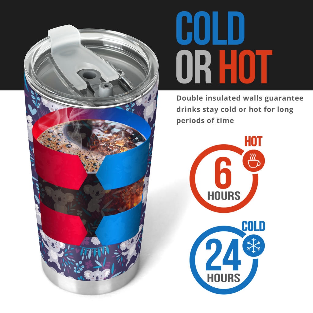 Koala Cute Themed Design Print Tumbler