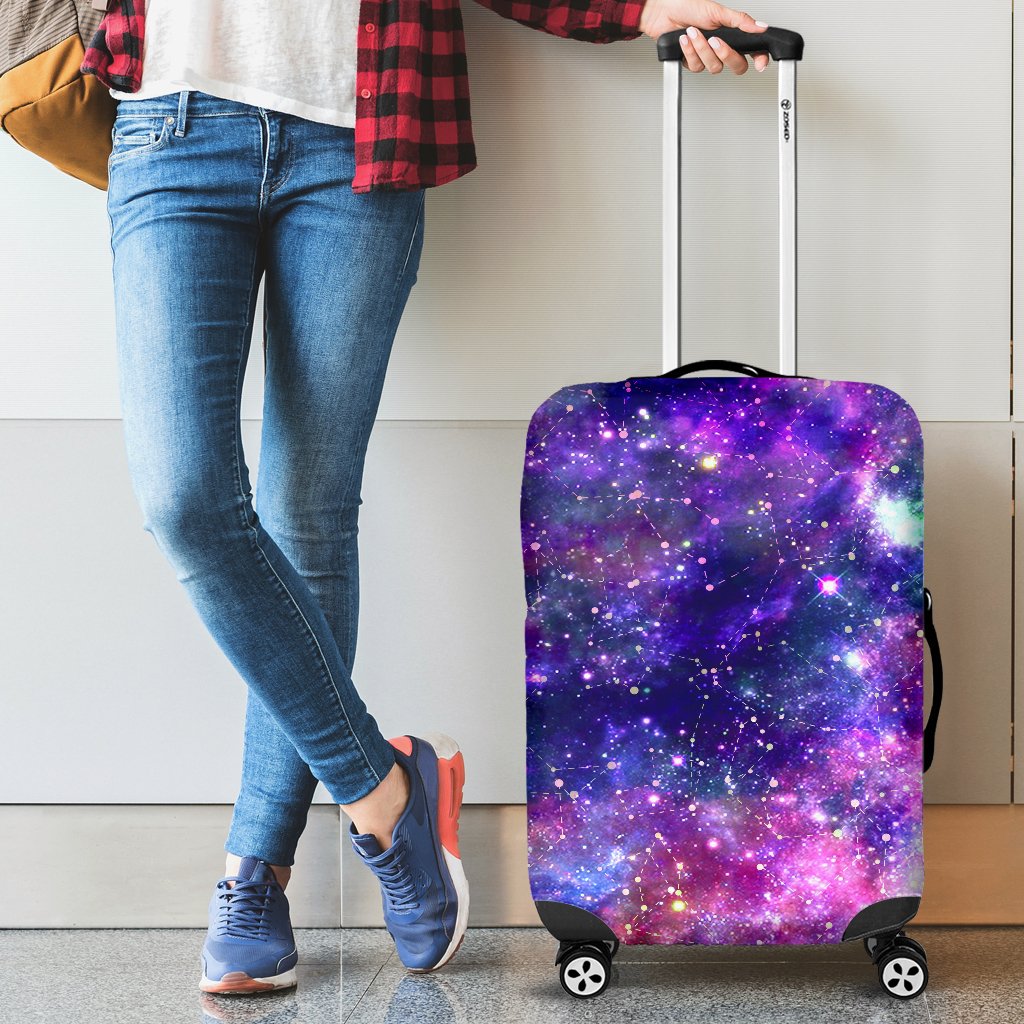 Galaxy Night Stardust Space Print Luggage Cover Protector