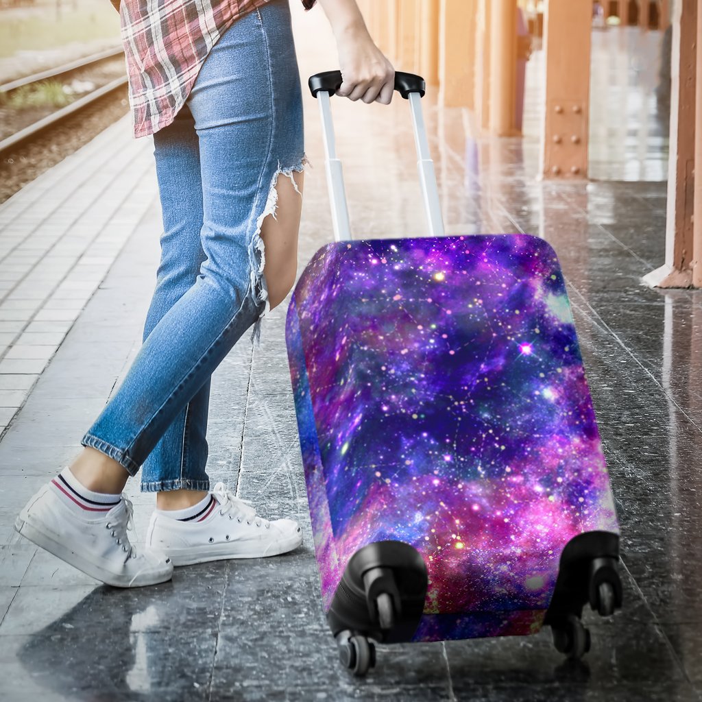 Galaxy Night Stardust Space Print Luggage Cover Protector